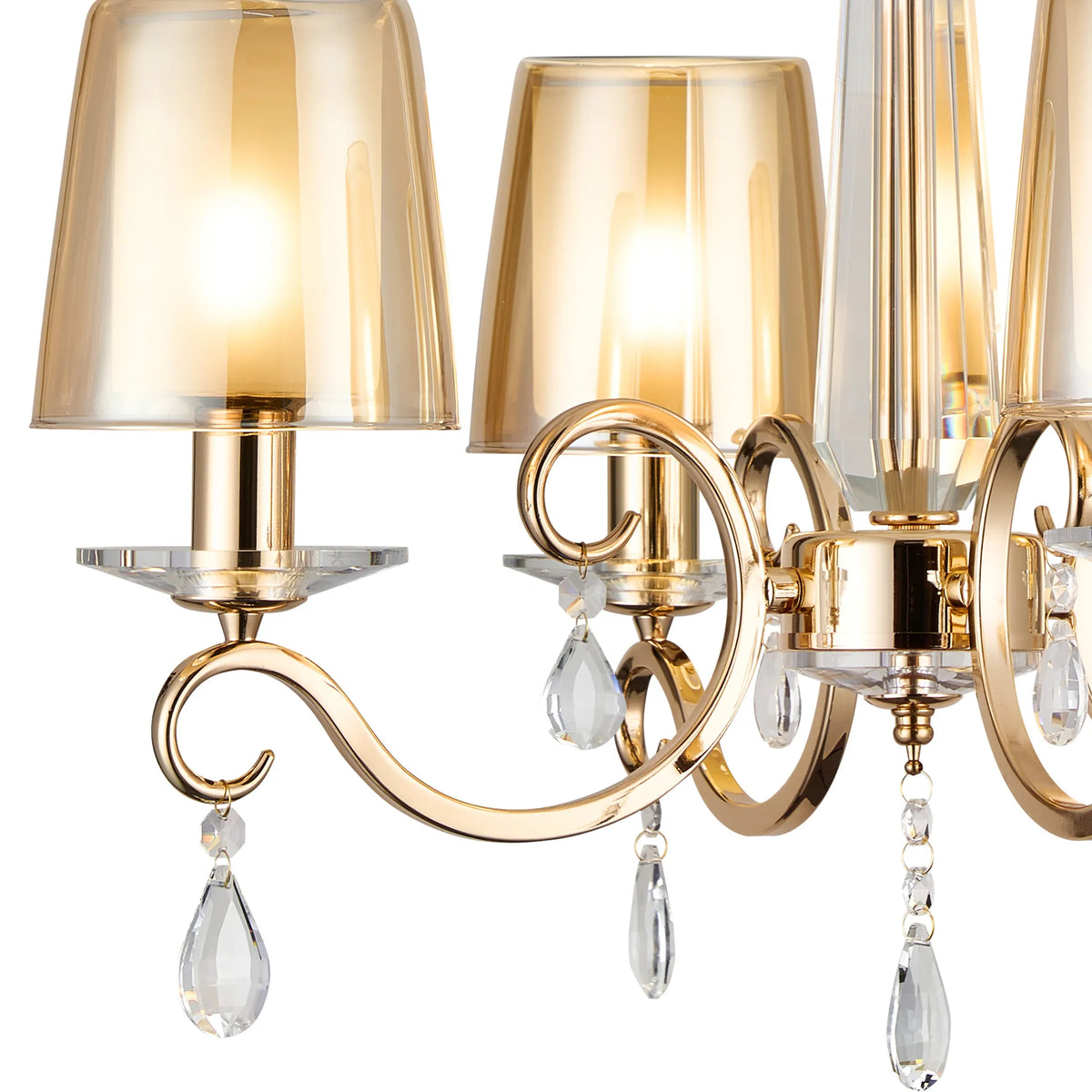 Gracey 4/6/8Lt Chandelier- Various Finishes with Glass Shades