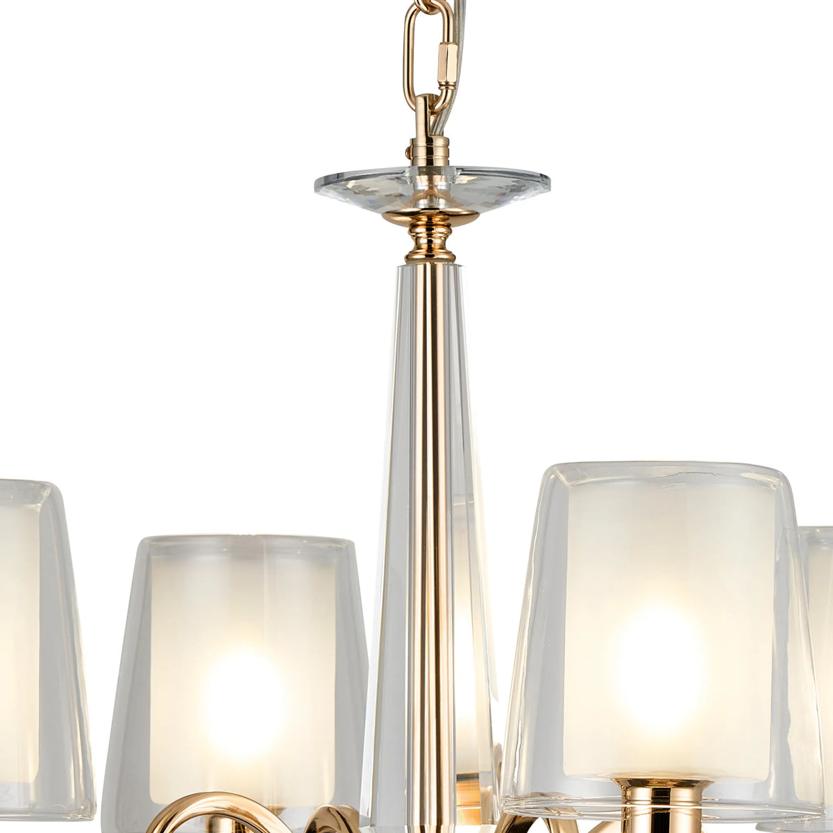 Gracey 4/6/8Lt Chandelier- Various Finishes with Glass Shades