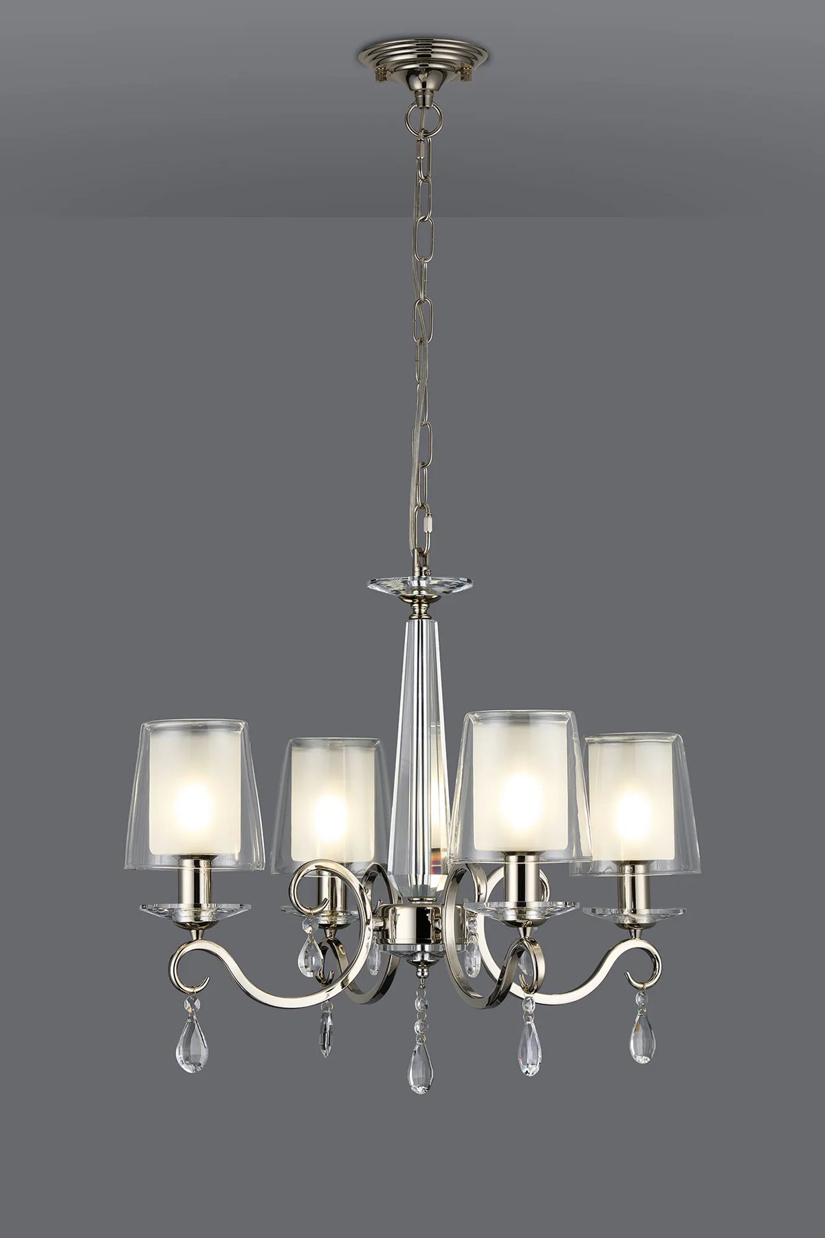 Gracey 4/6/8Lt Chandelier- Various Finishes with Glass Shades