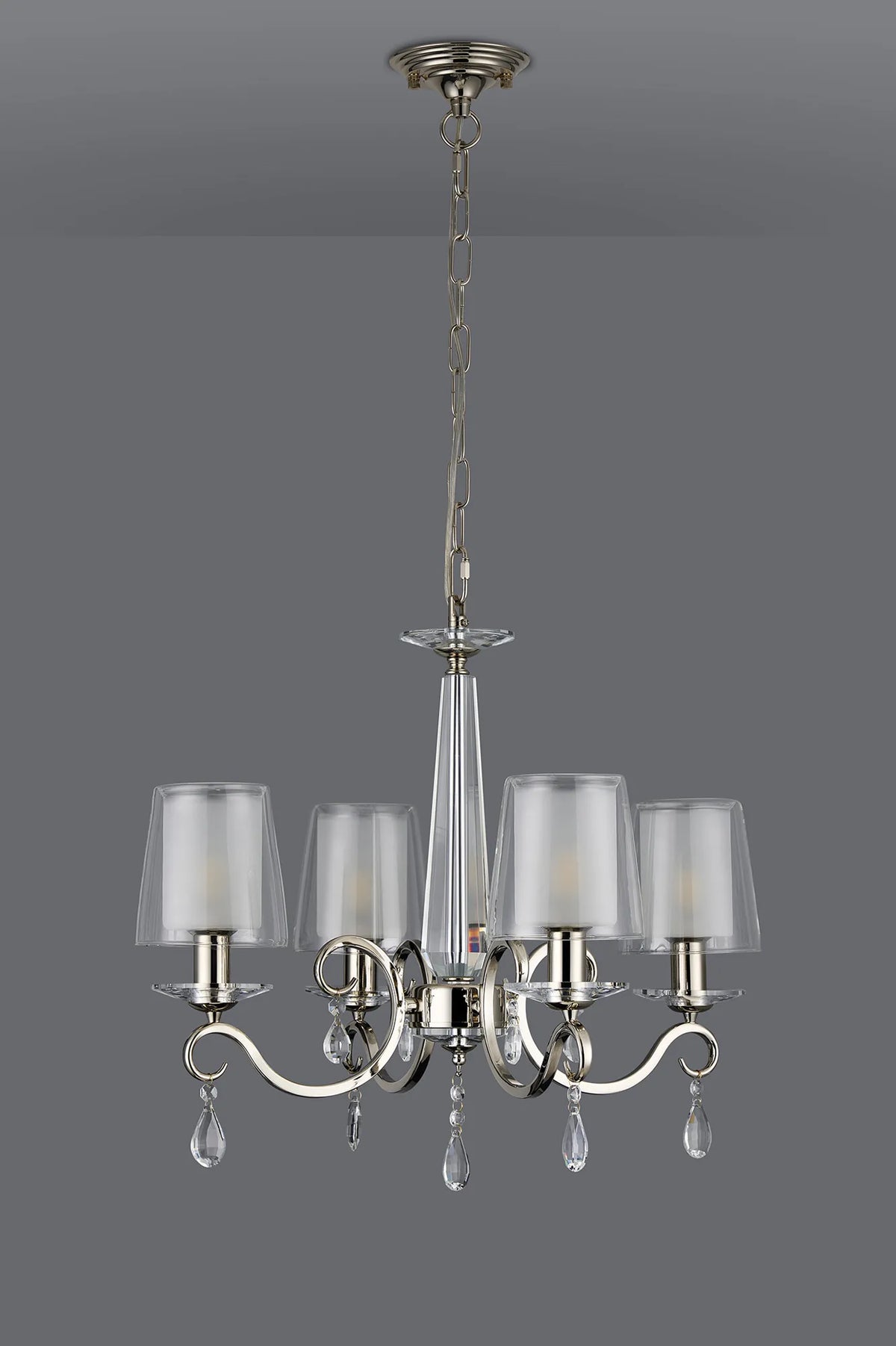 Gracey 4/6/8Lt Chandelier- Various Finishes with Glass Shades