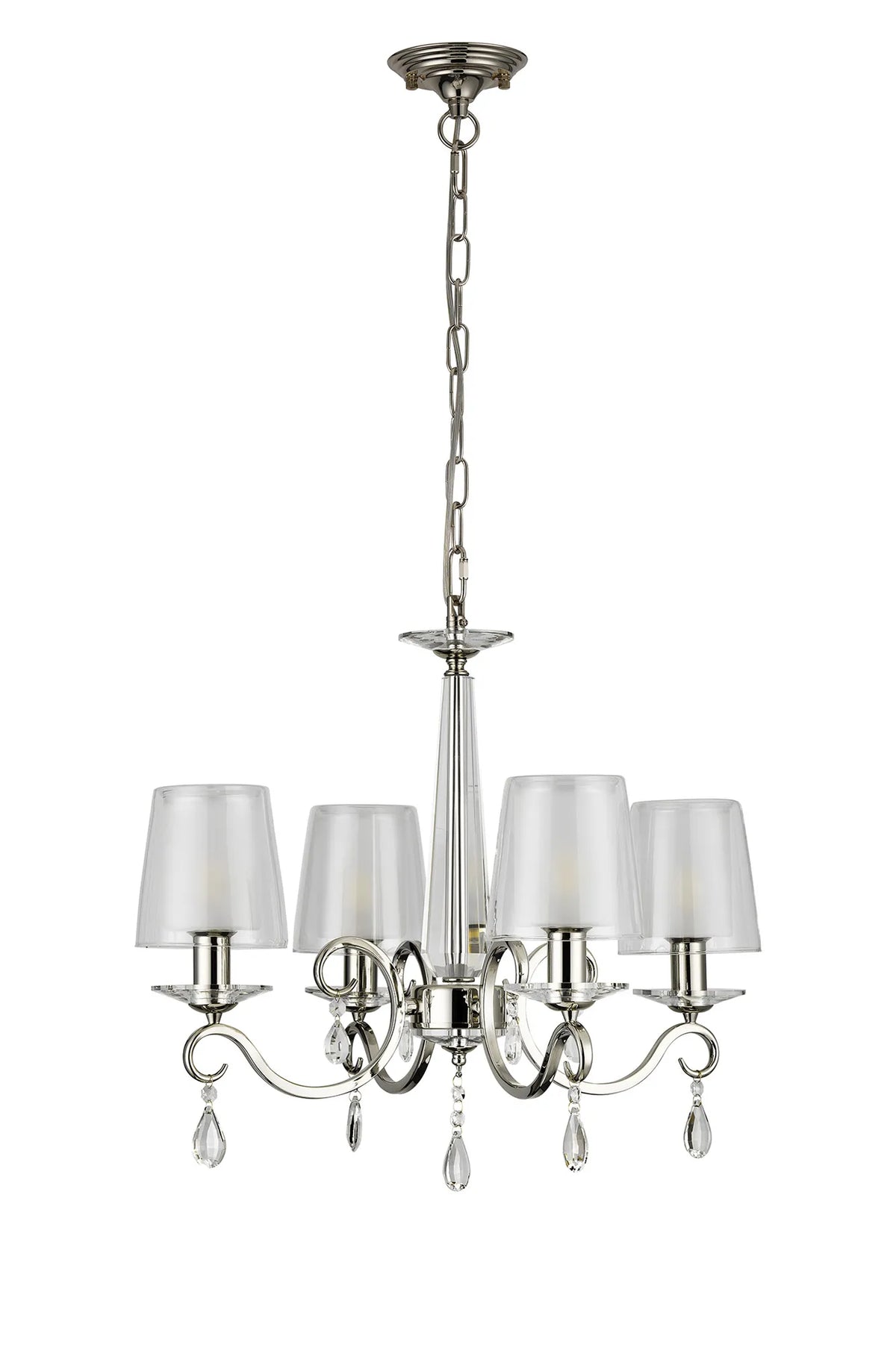 Gracey 4/6/8Lt Chandelier- Various Finishes with Glass Shades