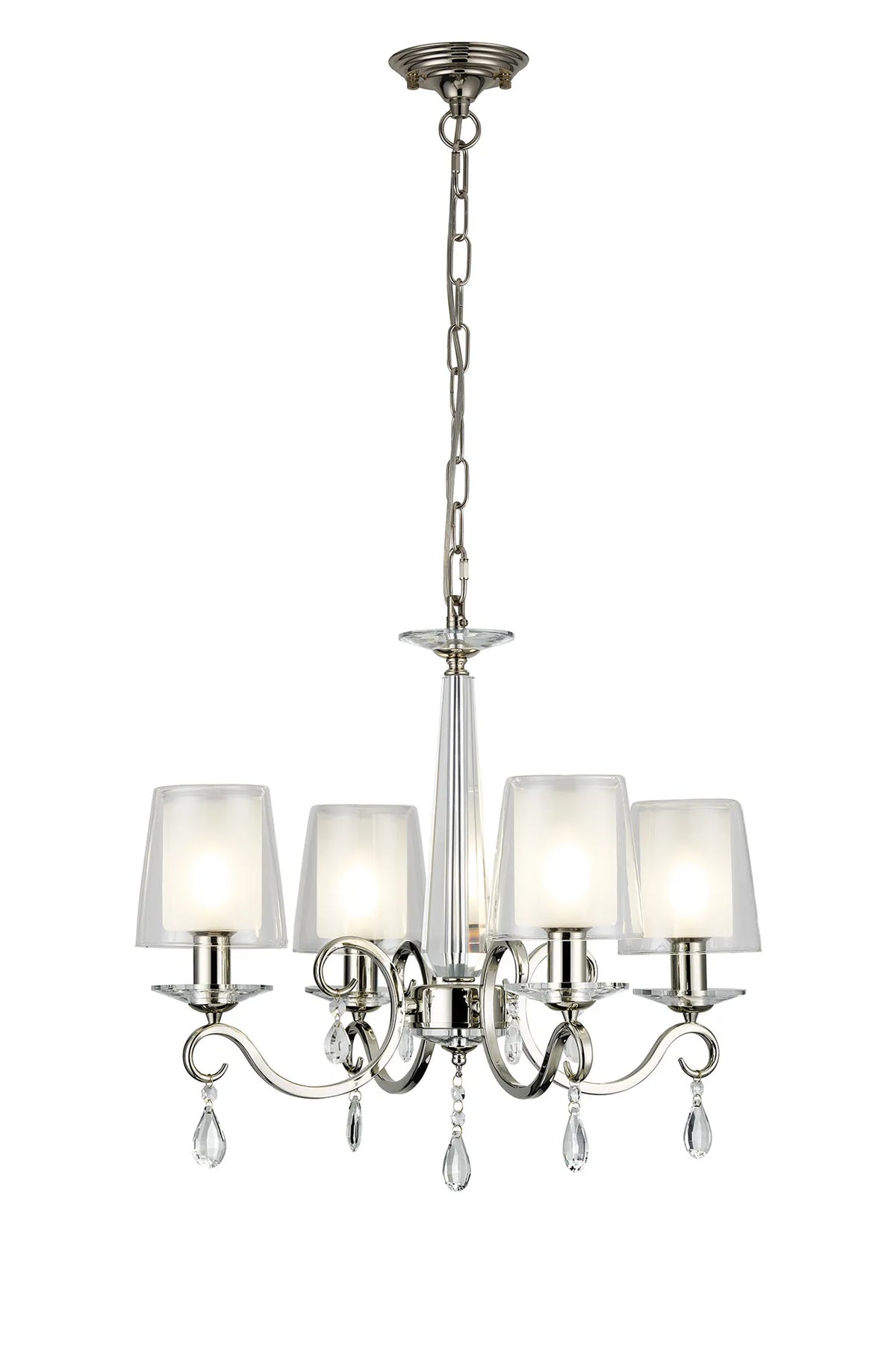 Gracey 4/6/8Lt Chandelier- Various Finishes with Glass Shades