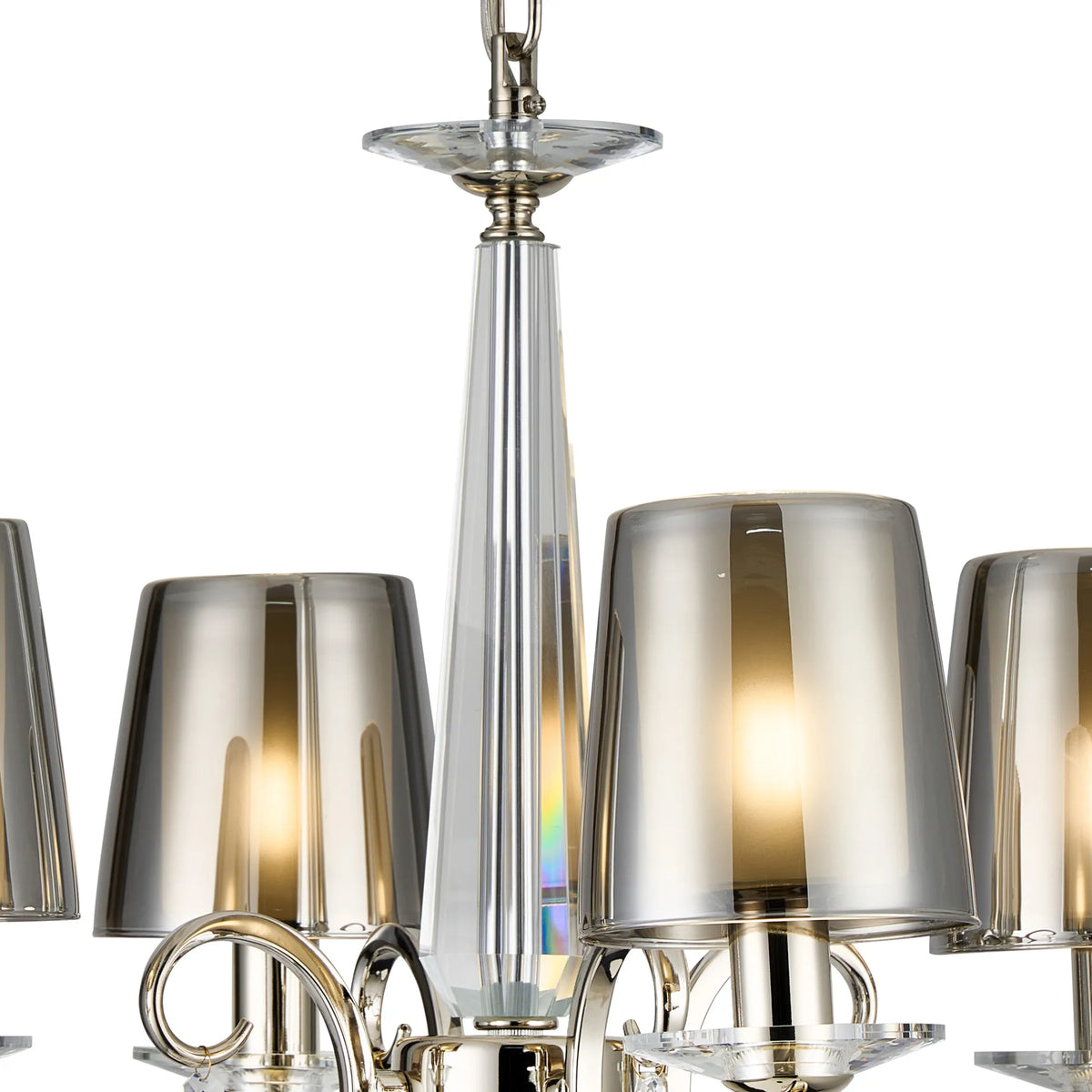 Gracey 4/6/8Lt Chandelier- Various Finishes with Glass Shades