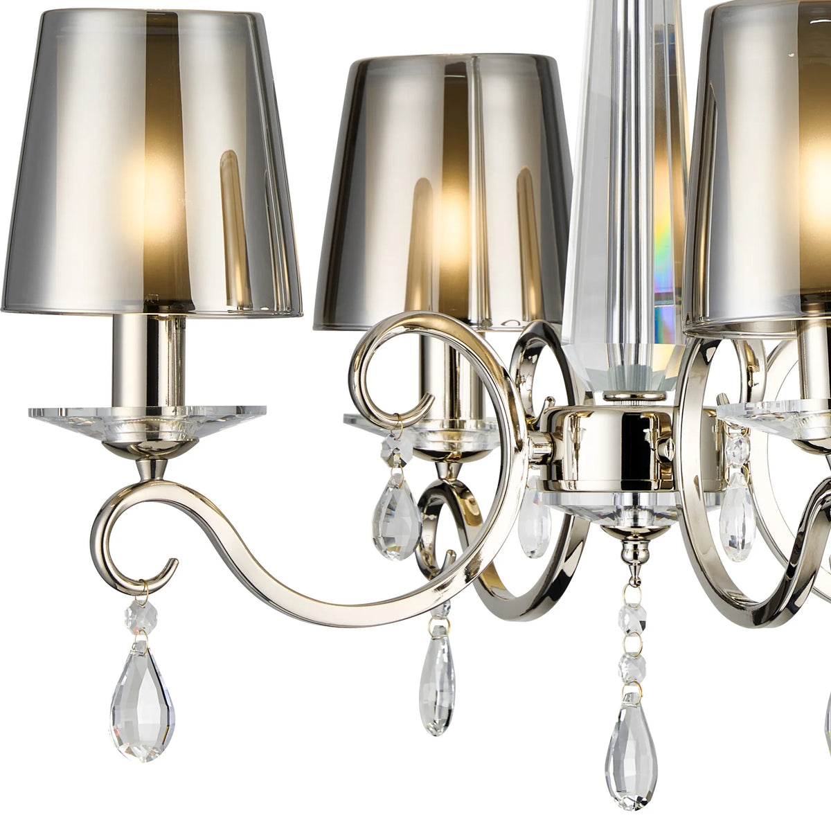 Gracey 4/6/8Lt Chandelier- Various Finishes with Glass Shades