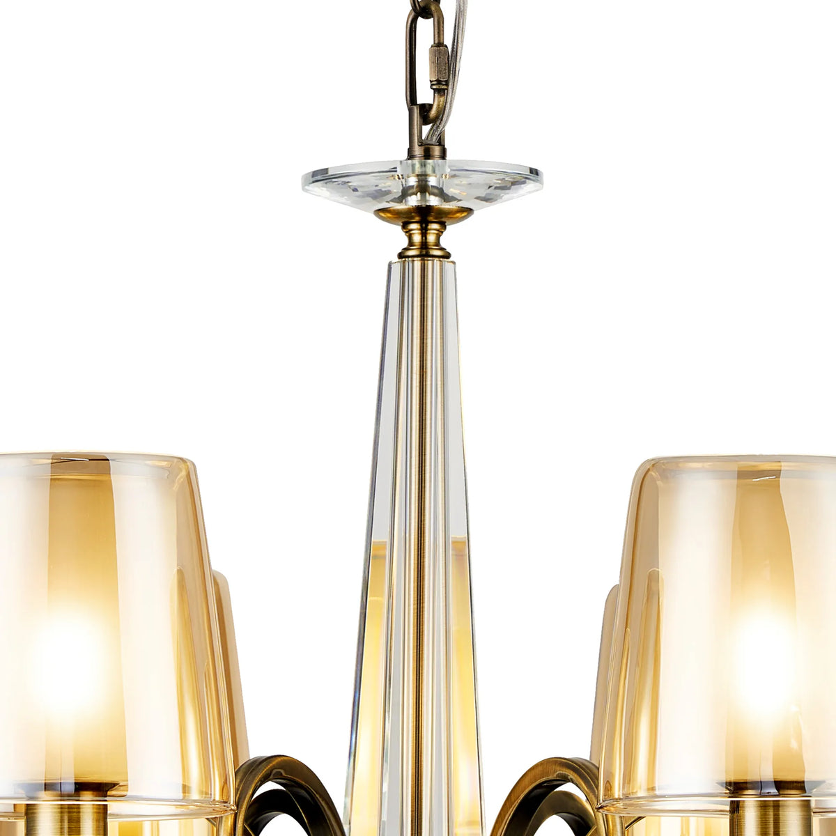 Gracey 4/6/8Lt Chandelier- Various Finishes with Glass Shades