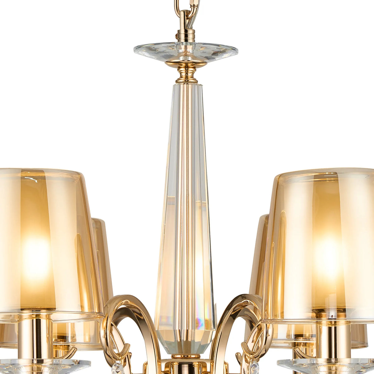 Gracey 4/6/8Lt Chandelier- Various Finishes with Glass Shades