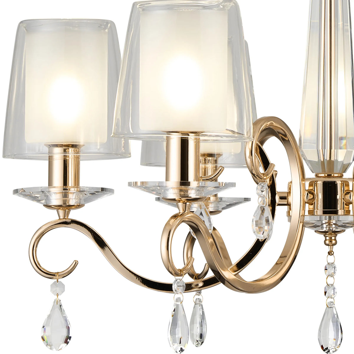 Gracey 4/6/8Lt Chandelier- Various Finishes with Glass Shades
