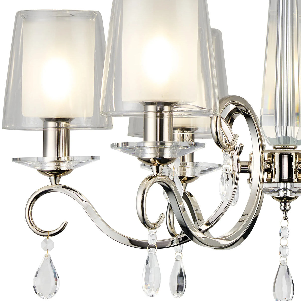 Gracey 4/6/8Lt Chandelier- Various Finishes with Glass Shades