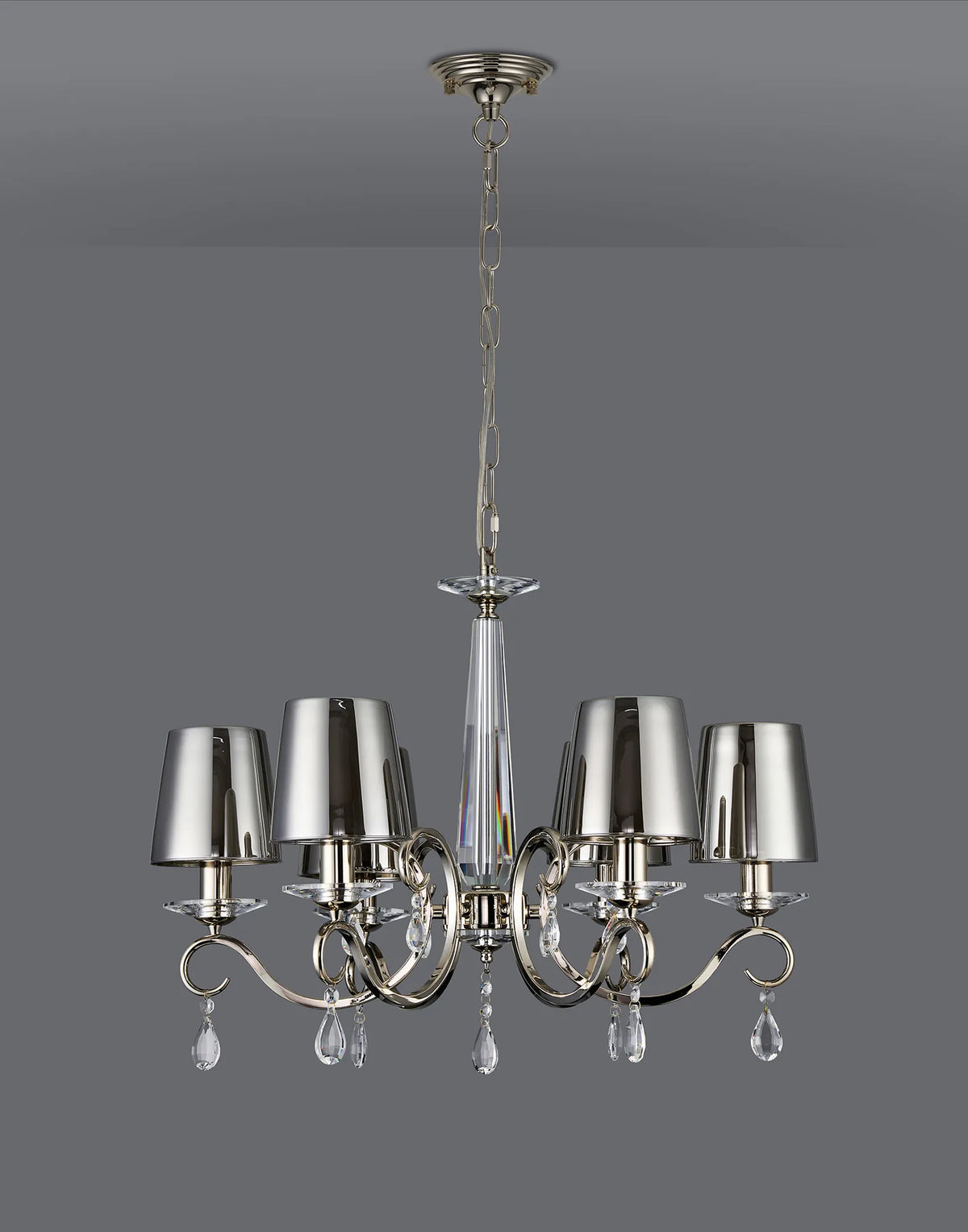 Gracey 4/6/8Lt Chandelier- Various Finishes with Glass Shades