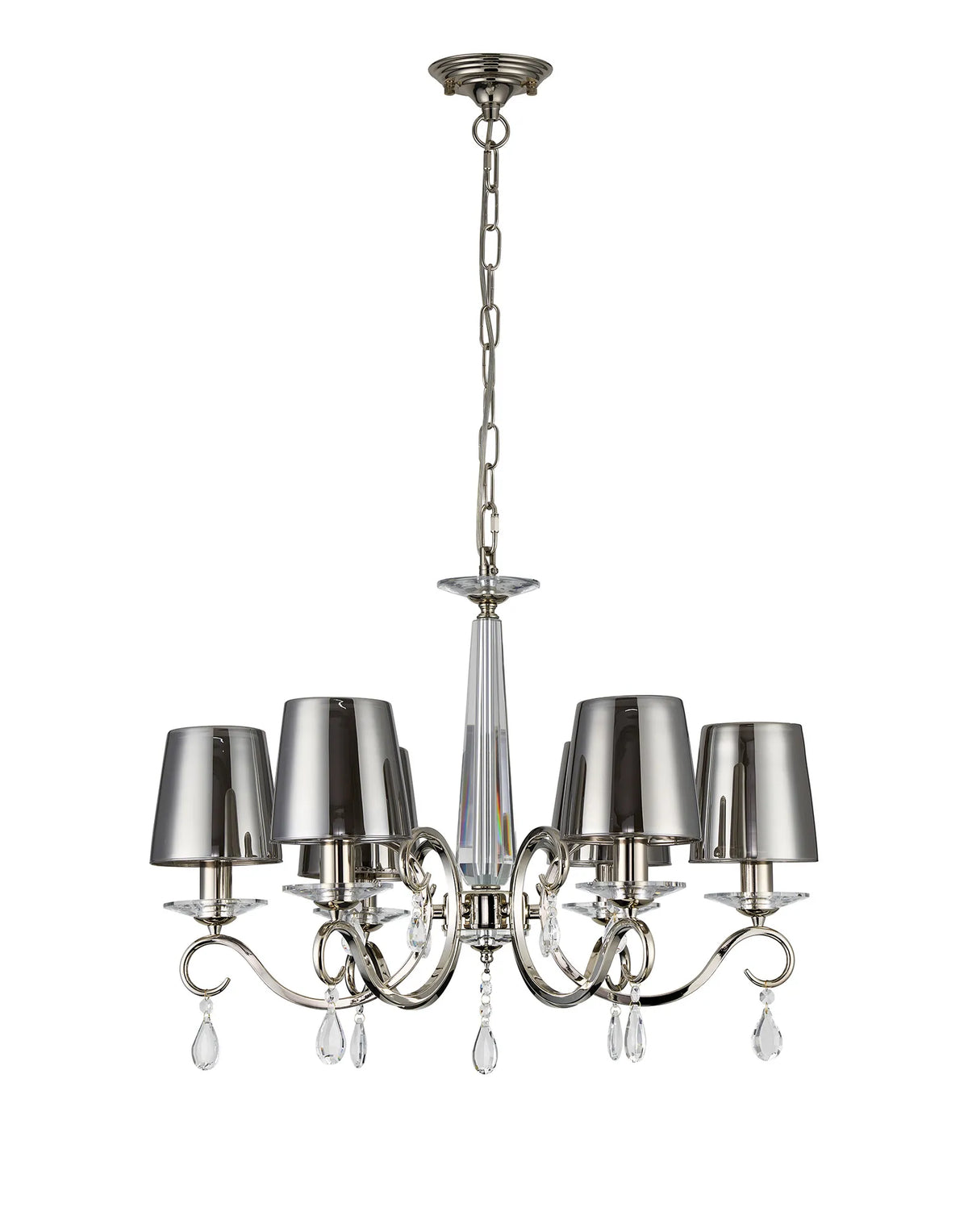 Gracey 4/6/8Lt Chandelier- Various Finishes with Glass Shades