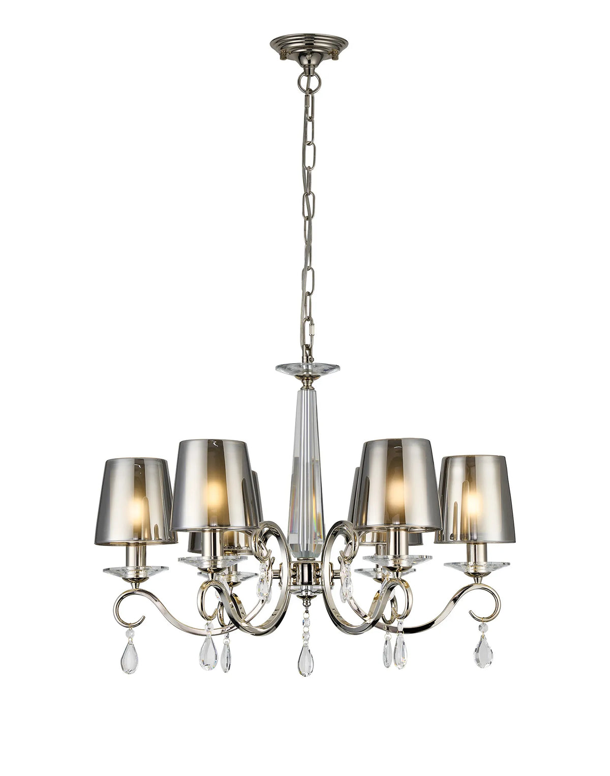Gracey 4/6/8Lt Chandelier- Various Finishes with Glass Shades