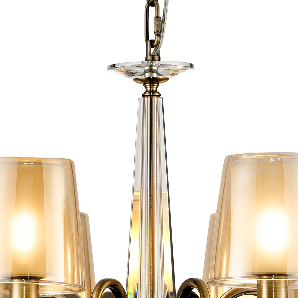 Gracey 4/6/8Lt Chandelier- Various Finishes with Glass Shades