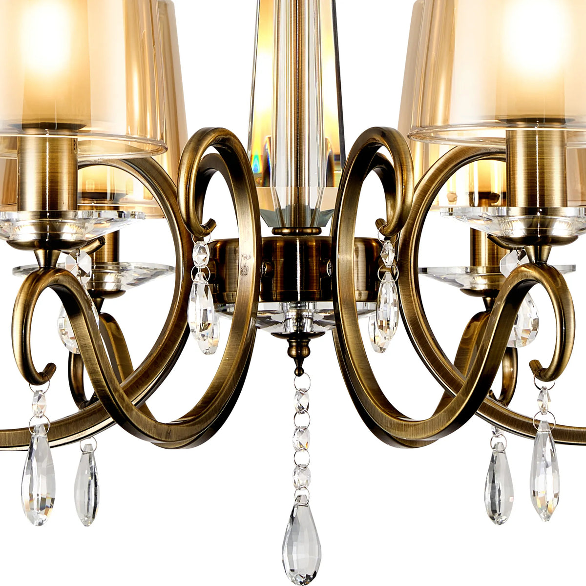 Gracey 4/6/8Lt Chandelier- Various Finishes with Glass Shades