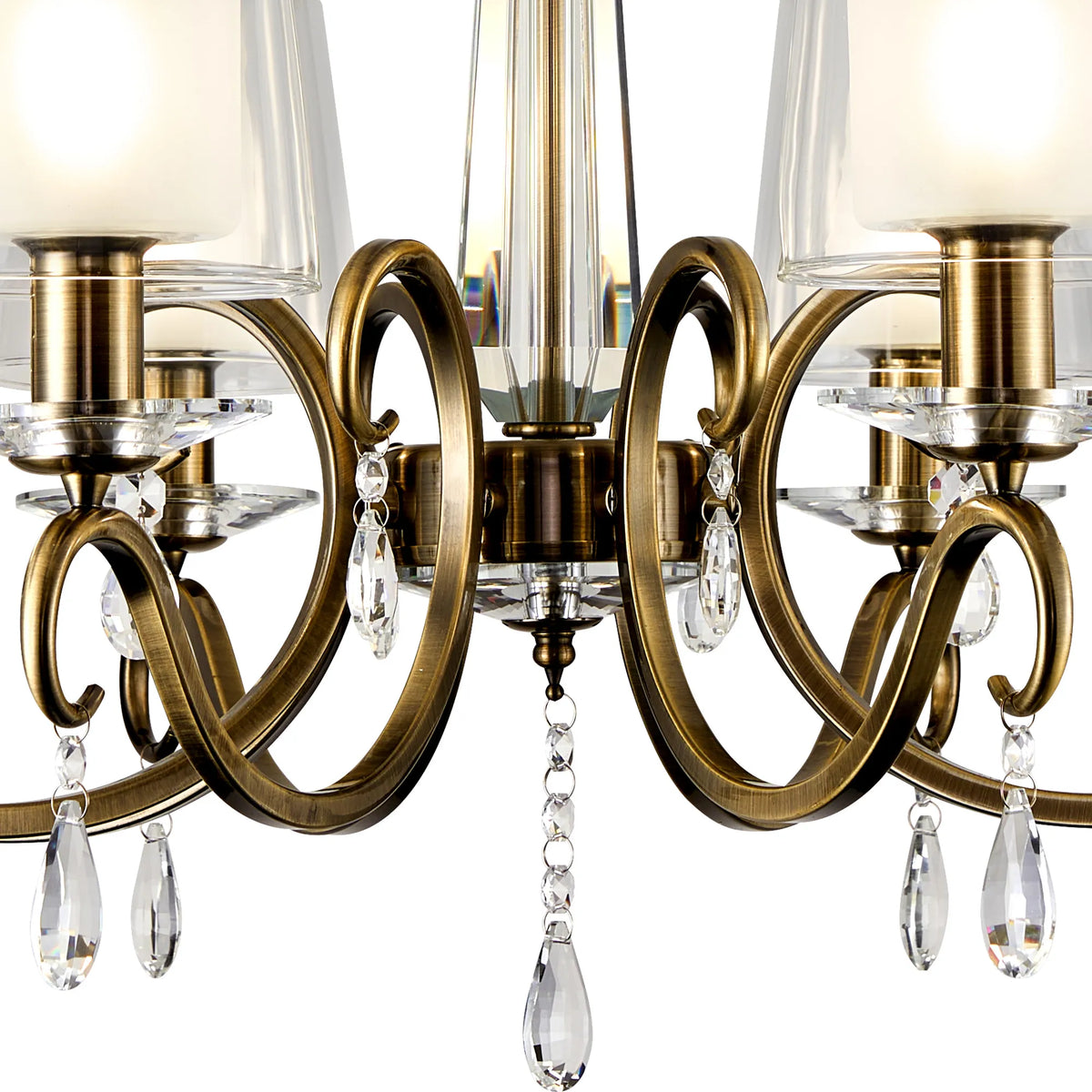 Gracey 4/6/8Lt Chandelier- Various Finishes with Glass Shades