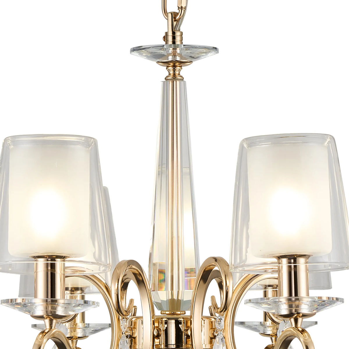 Gracey 4/6/8Lt Chandelier- Various Finishes with Glass Shades