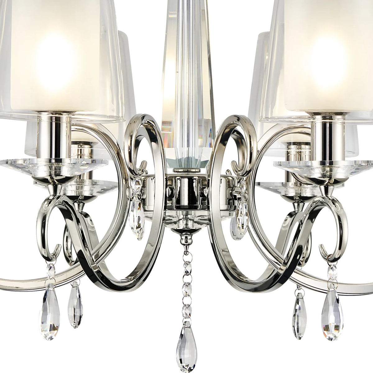 Gracey 4/6/8Lt Chandelier- Various Finishes with Glass Shades