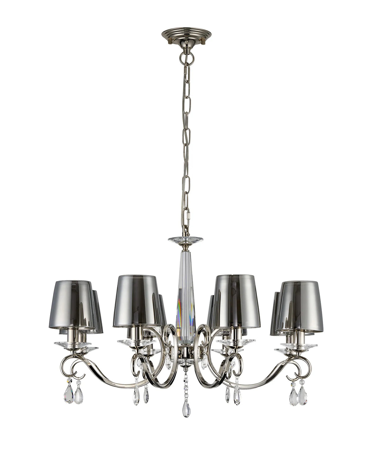Gracey 4/6/8Lt Chandelier- Various Finishes with Glass Shades