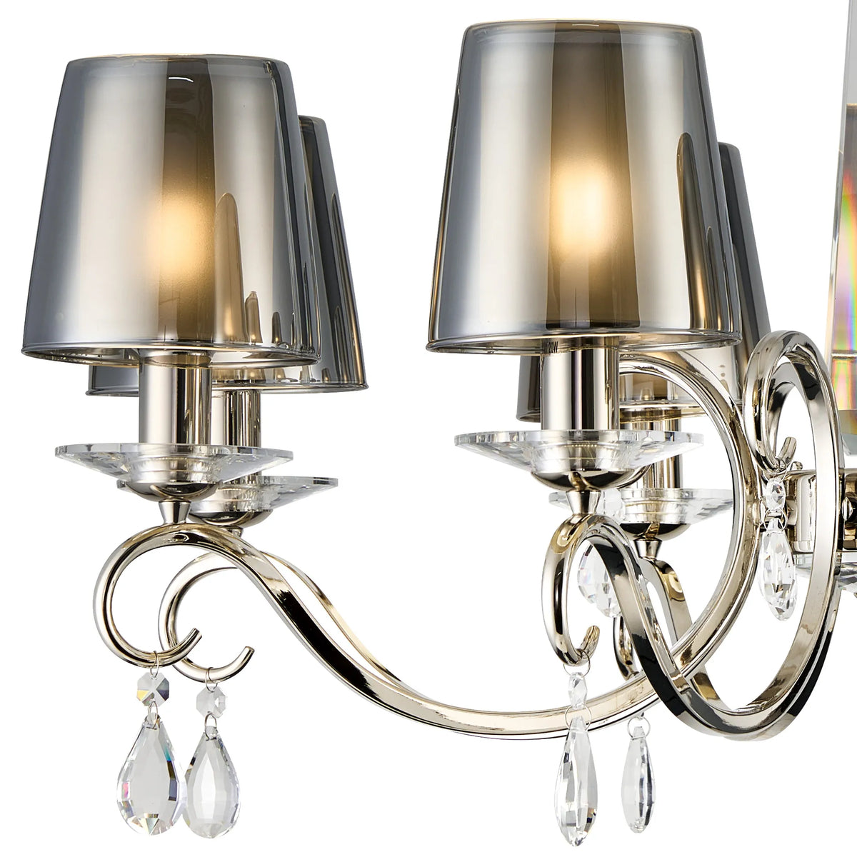 Gracey 4/6/8Lt Chandelier- Various Finishes with Glass Shades