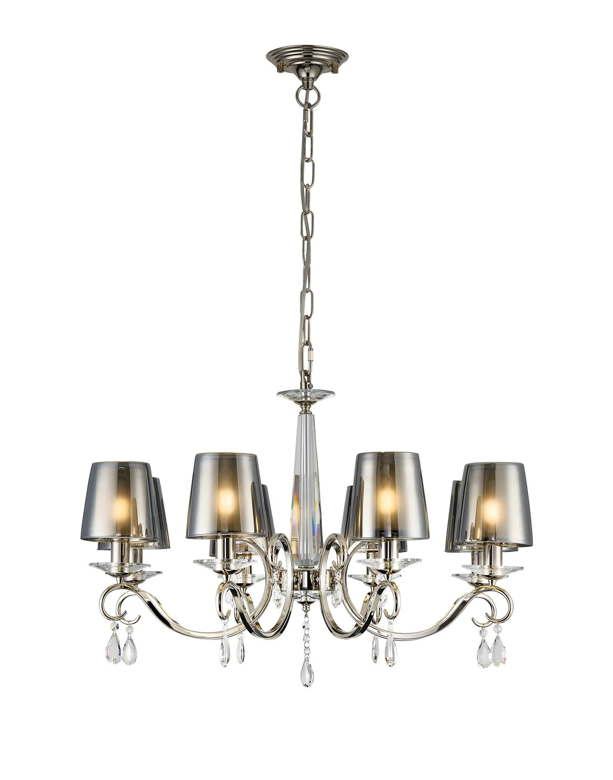 Gracey 4/6/8Lt Chandelier- Various Finishes with Glass Shades
