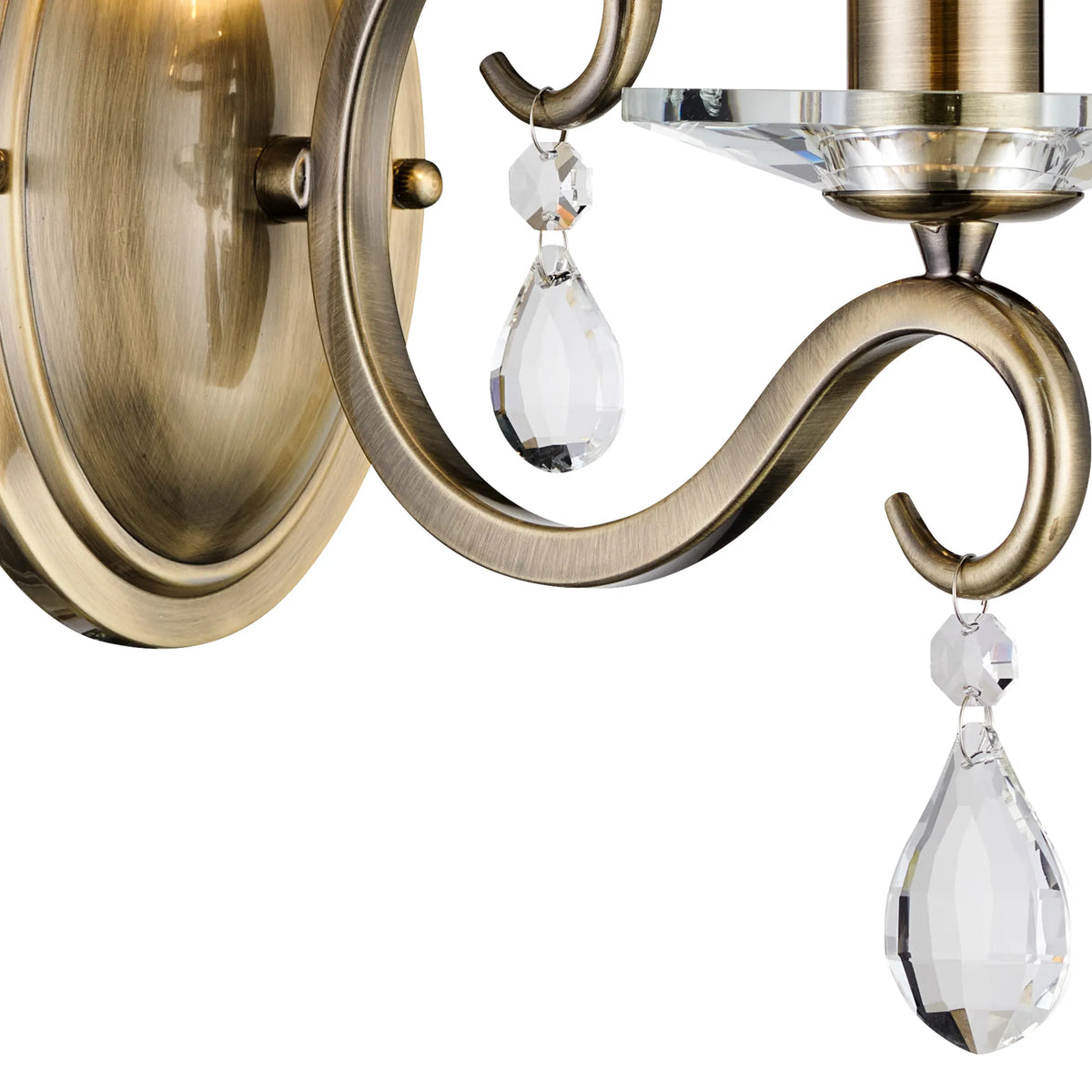 Gracey Wall Light- Various Colours with Crystal Shades
