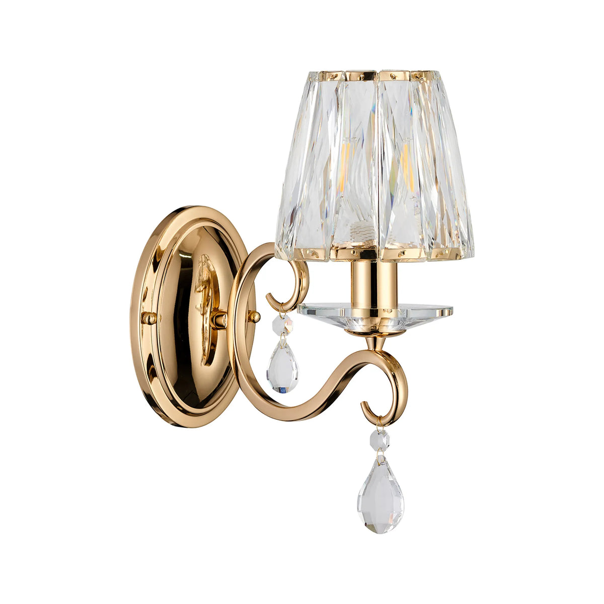 Gracey Wall Light- Various Colours with Crystal Shades