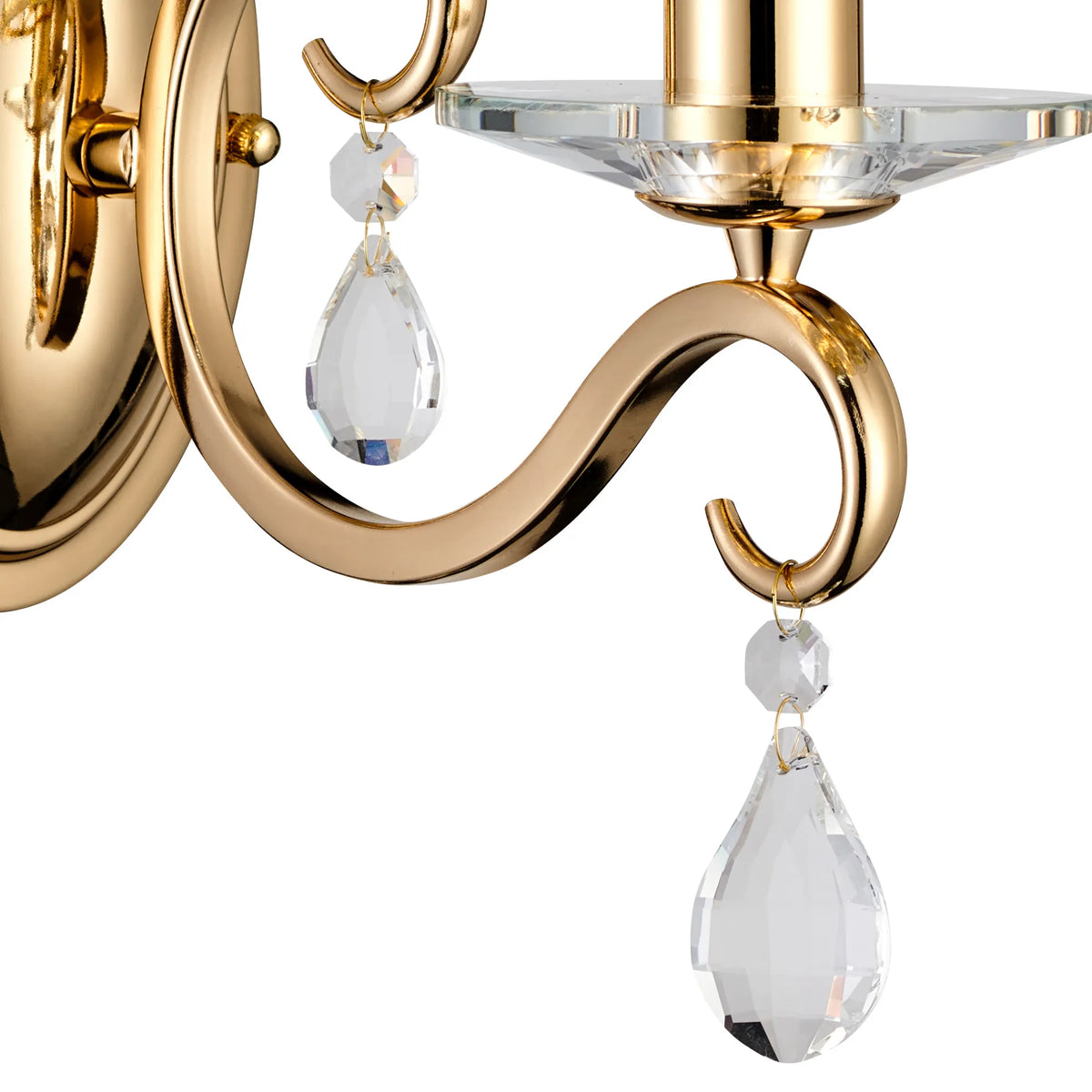 Gracey Wall Light- Various Colours with Crystal Shades