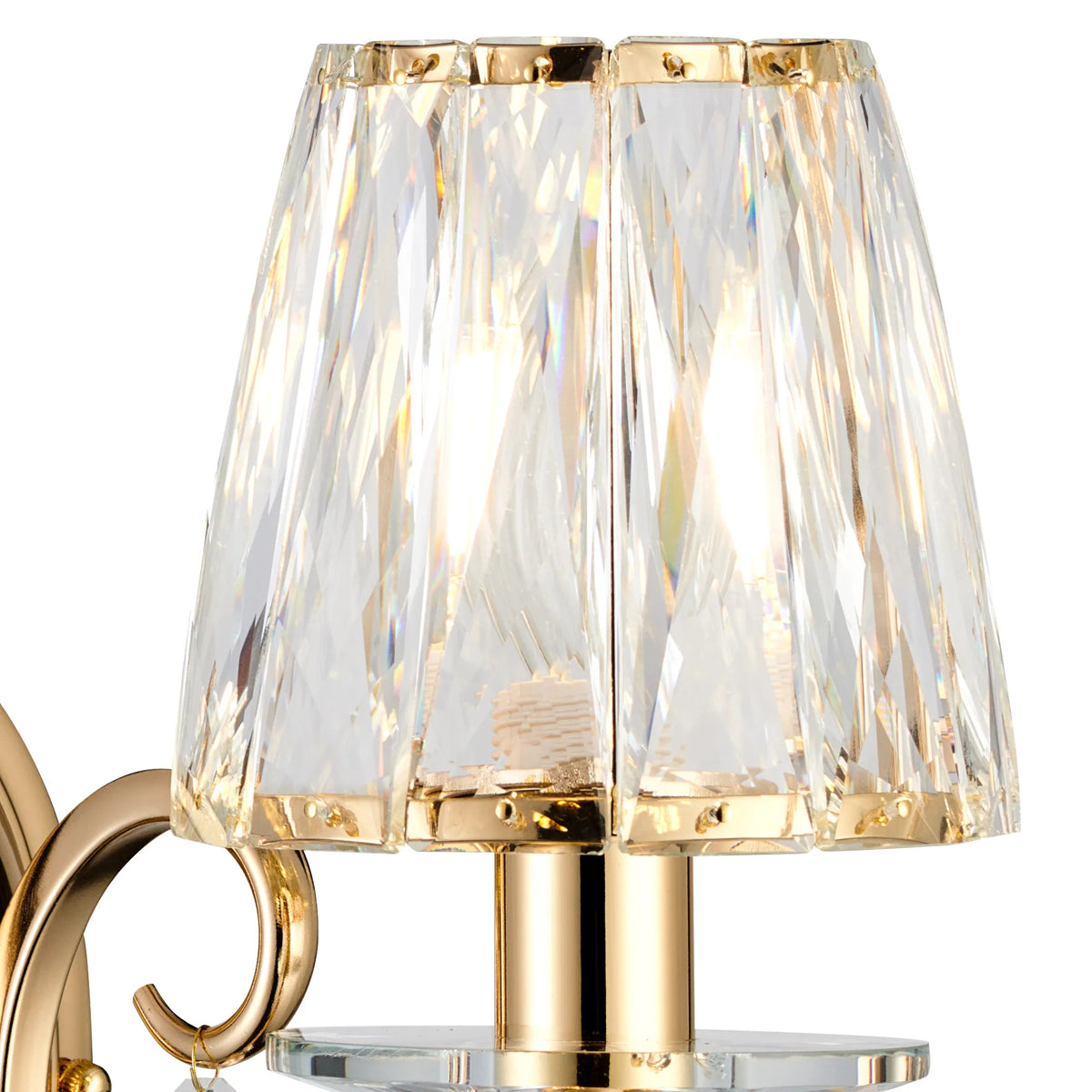 Gracey Wall Light- Various Colours with Crystal Shades