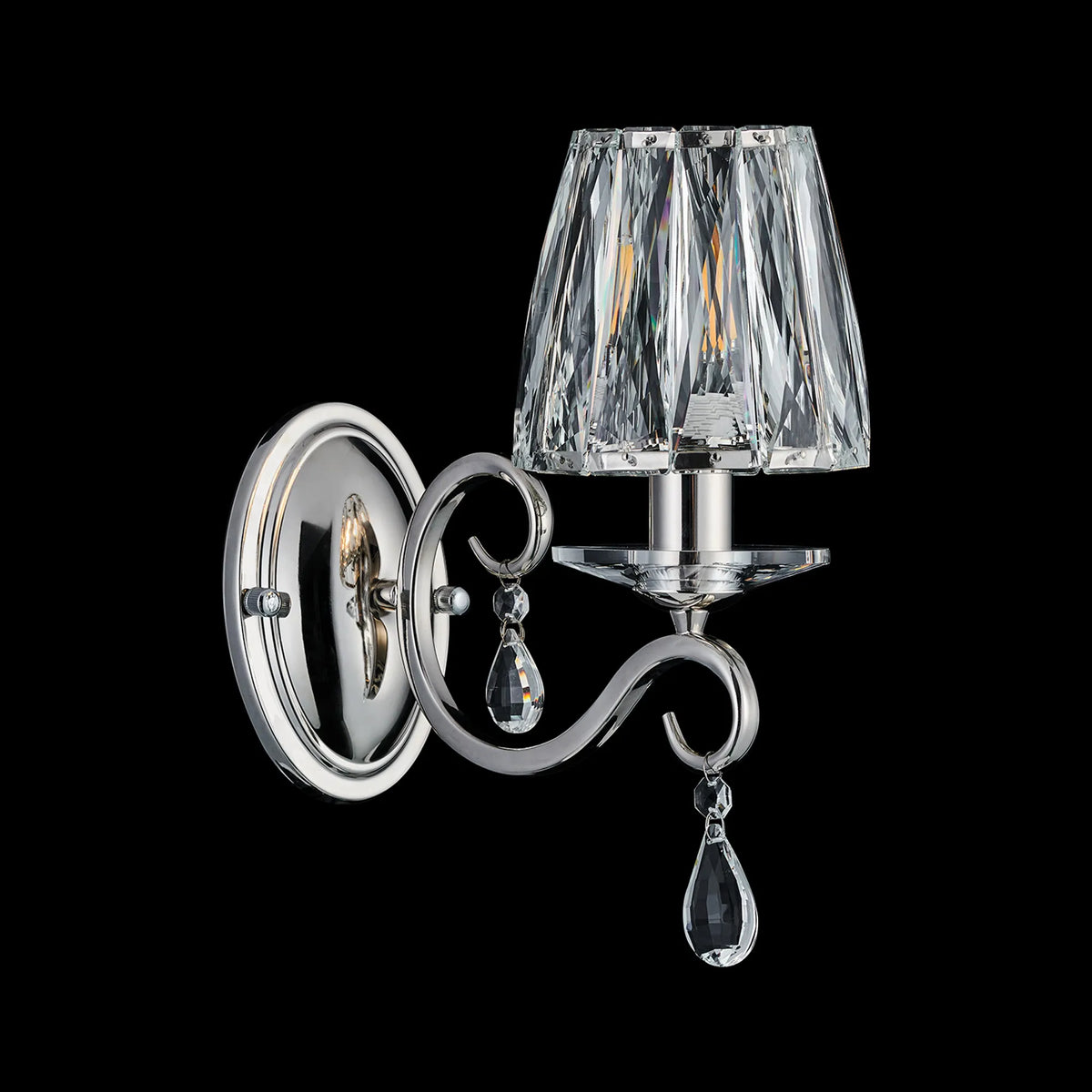 Gracey Wall Light- Various Colours with Crystal Shades