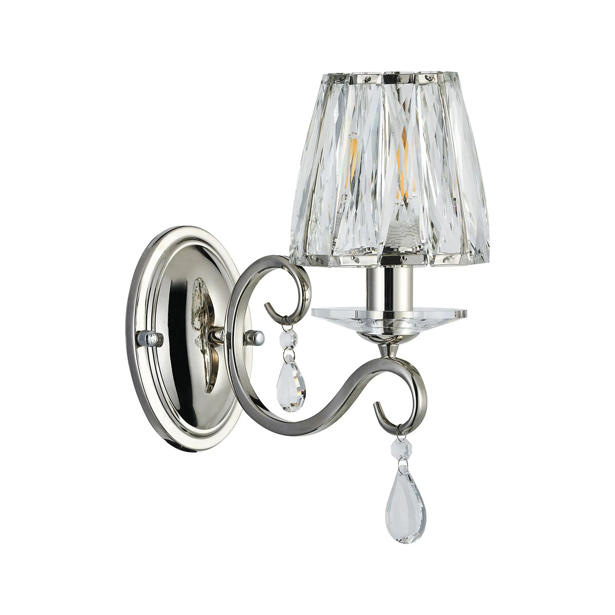 Gracey Wall Light- Various Colours with Crystal Shades