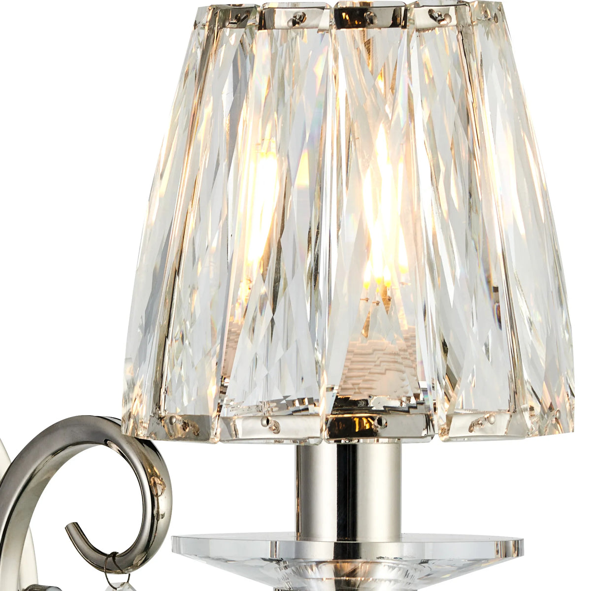 Gracey Wall Light- Various Colours with Crystal Shades
