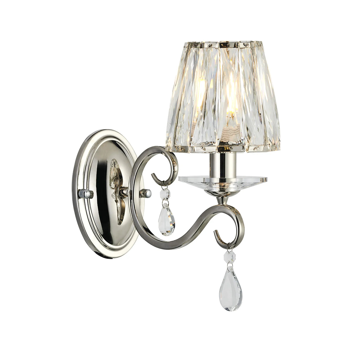 Gracey Wall Light- Various Colours with Crystal Shades