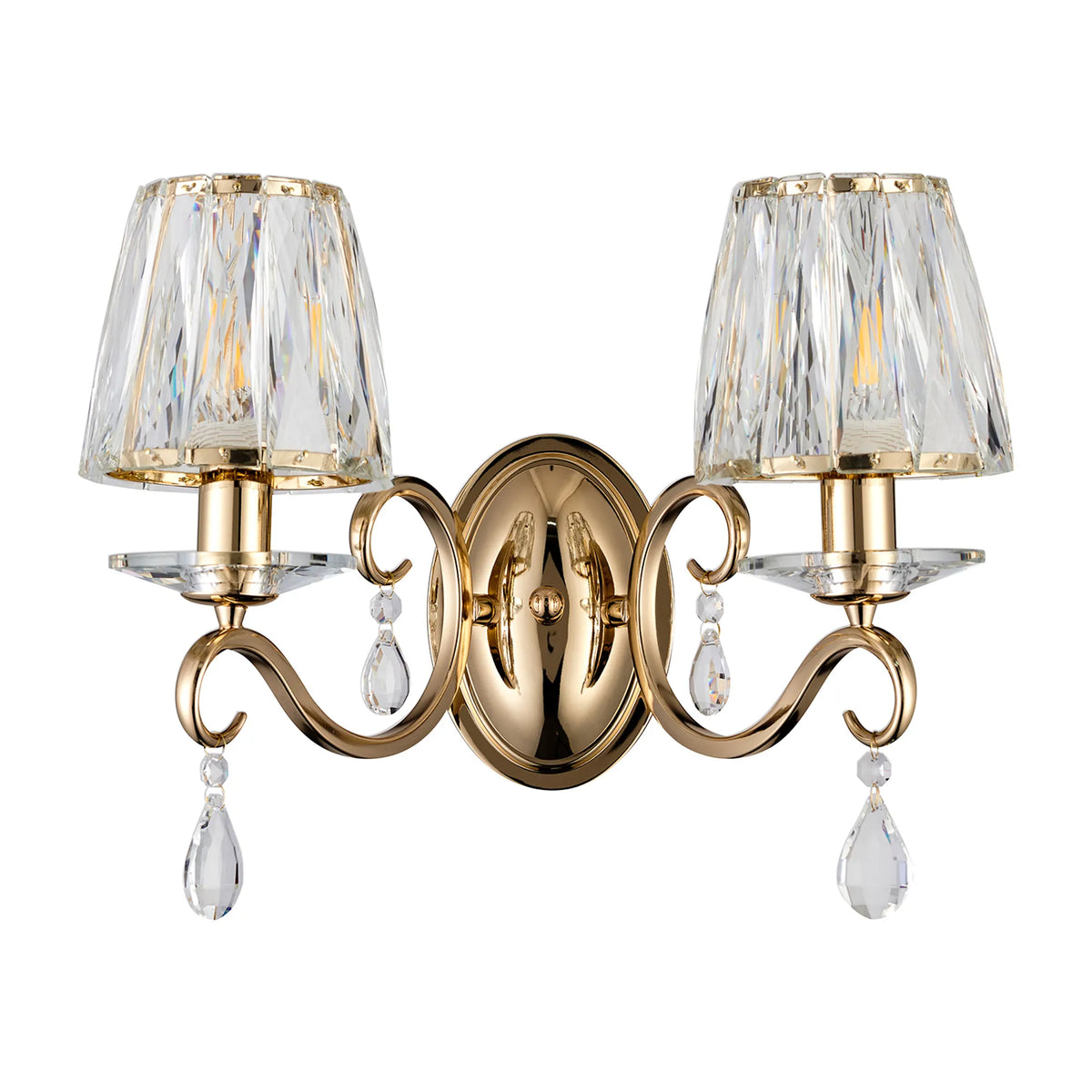 Gracey Wall Light- Various Colours with Crystal Shades