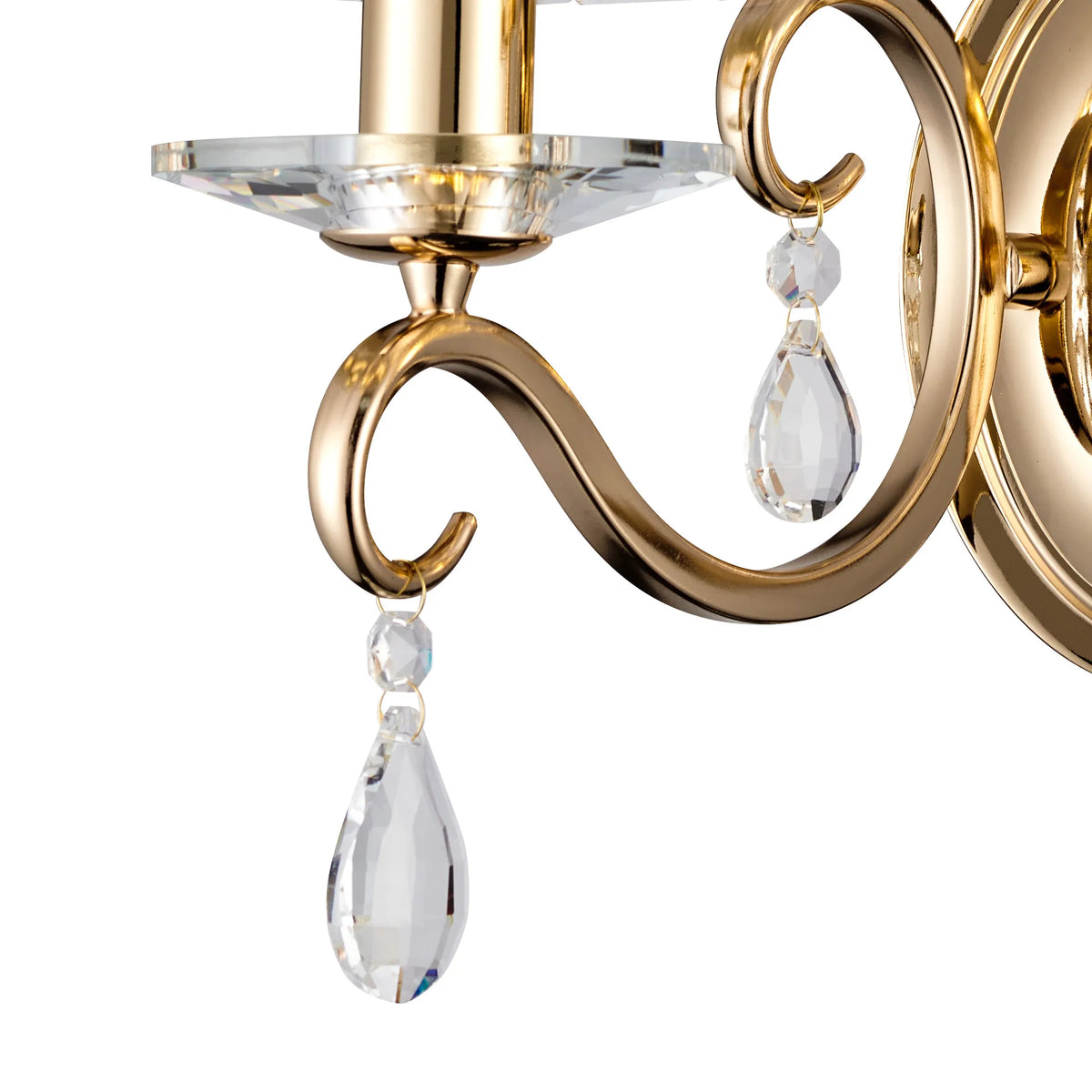 Gracey Wall Light- Various Colours with Crystal Shades