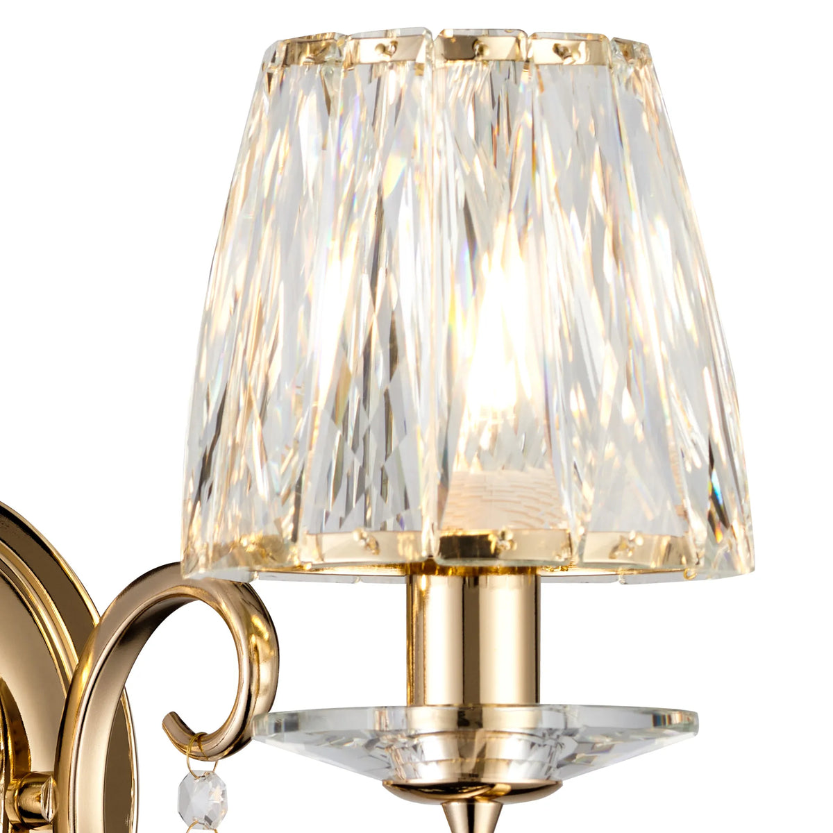 Gracey Wall Light- Various Colours with Crystal Shades