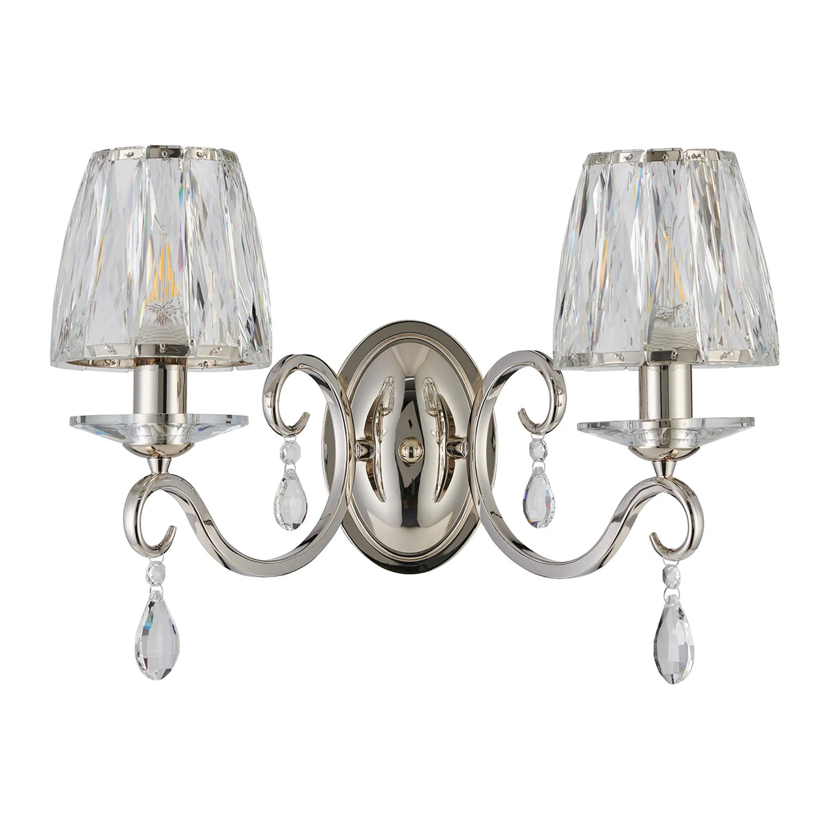 Gracey Wall Light- Various Colours with Crystal Shades
