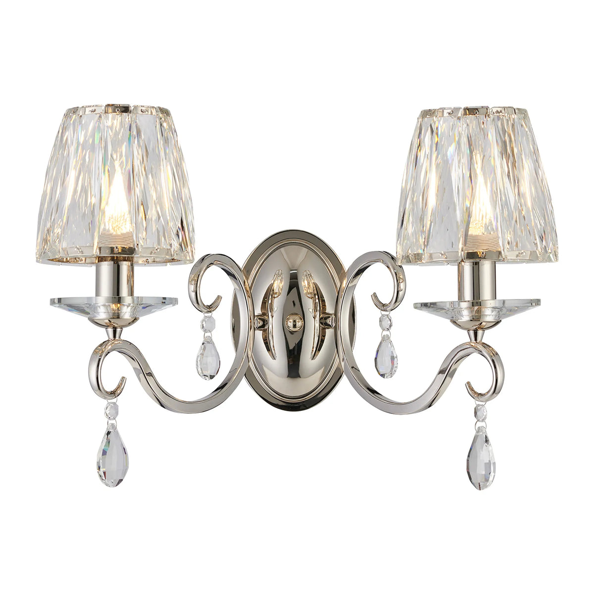 Gracey Wall Light- Various Colours with Crystal Shades