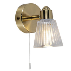 Gatsby 1 Light Bathroom Wall Light Polished Chrome/Satin Brass - Cusack Lighting