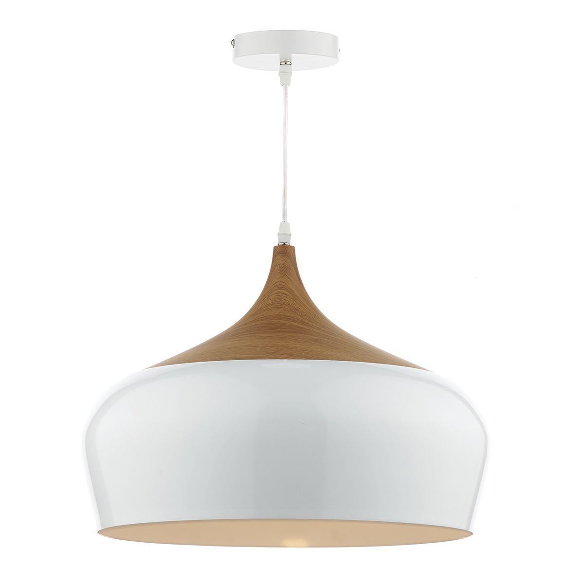 Gaucho Medium/Large 1Lt Pendant, Black/White/Grey Finish - Cusack Lighting