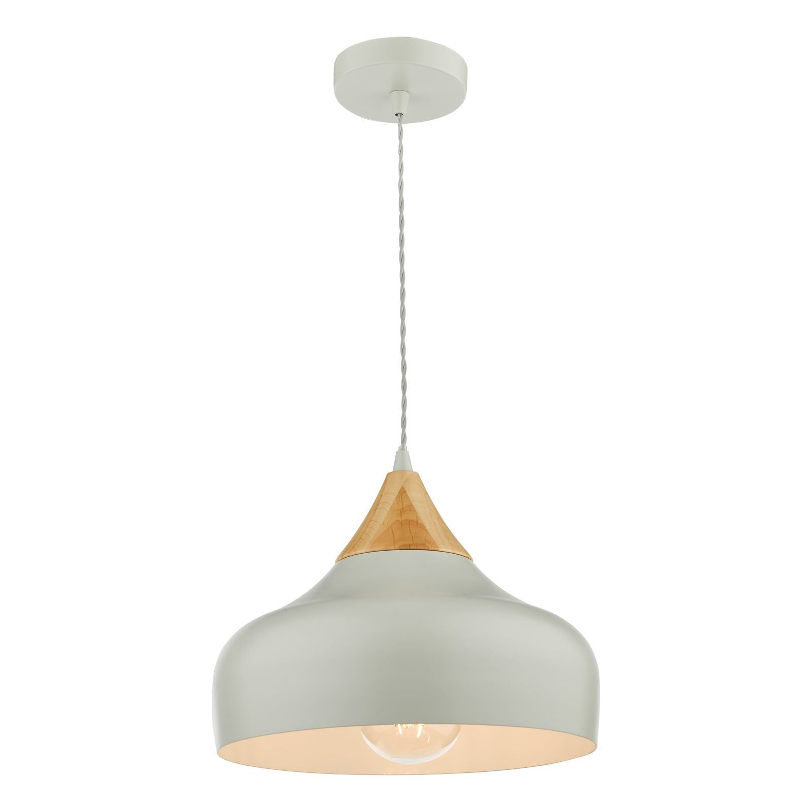 Gaucho Medium/Large 1Lt Pendant, Black/White/Grey Finish - Cusack Lighting