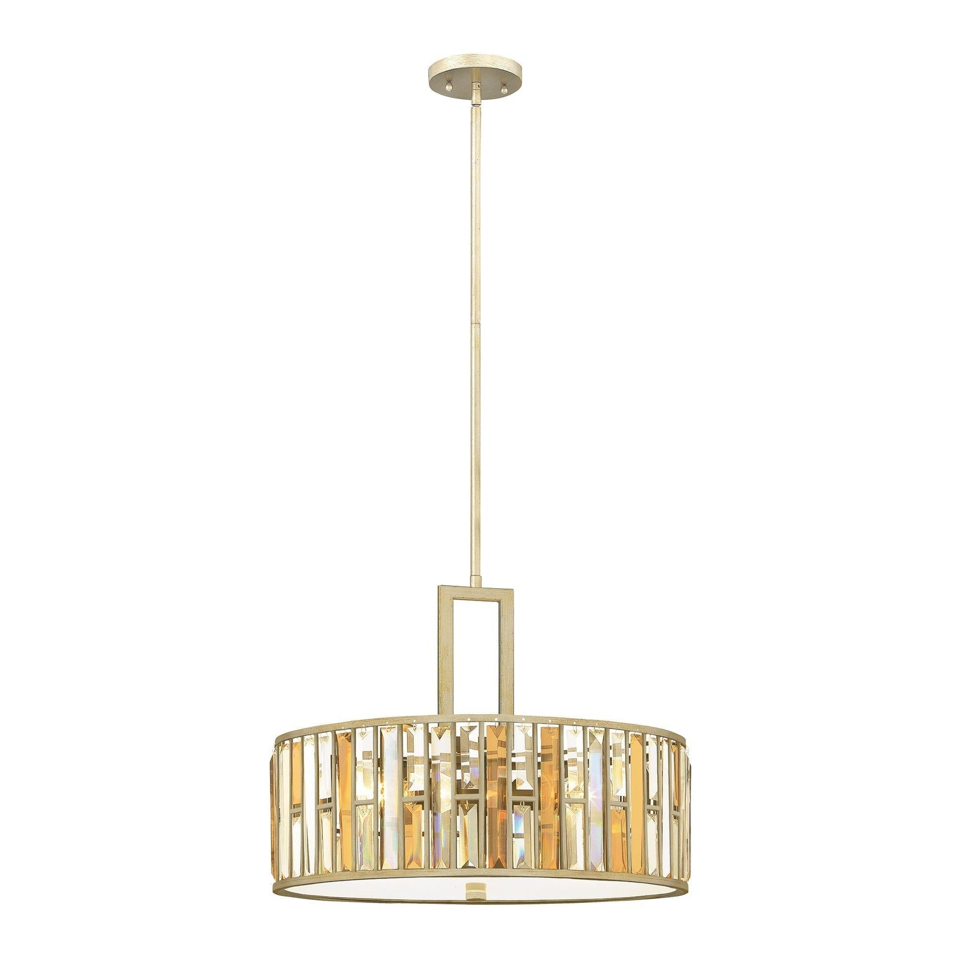 Gemma N 3 Light Centre Ceiling Light – Silver Leaf Finish