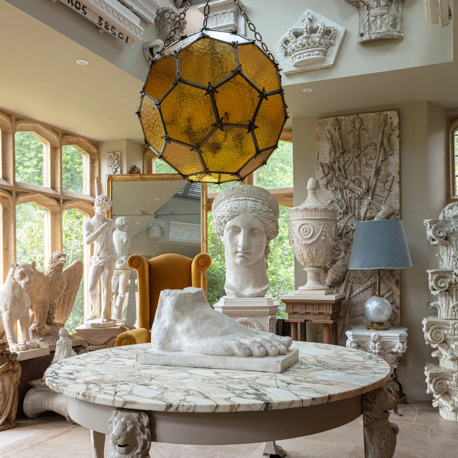 Amber Architectural Lantern