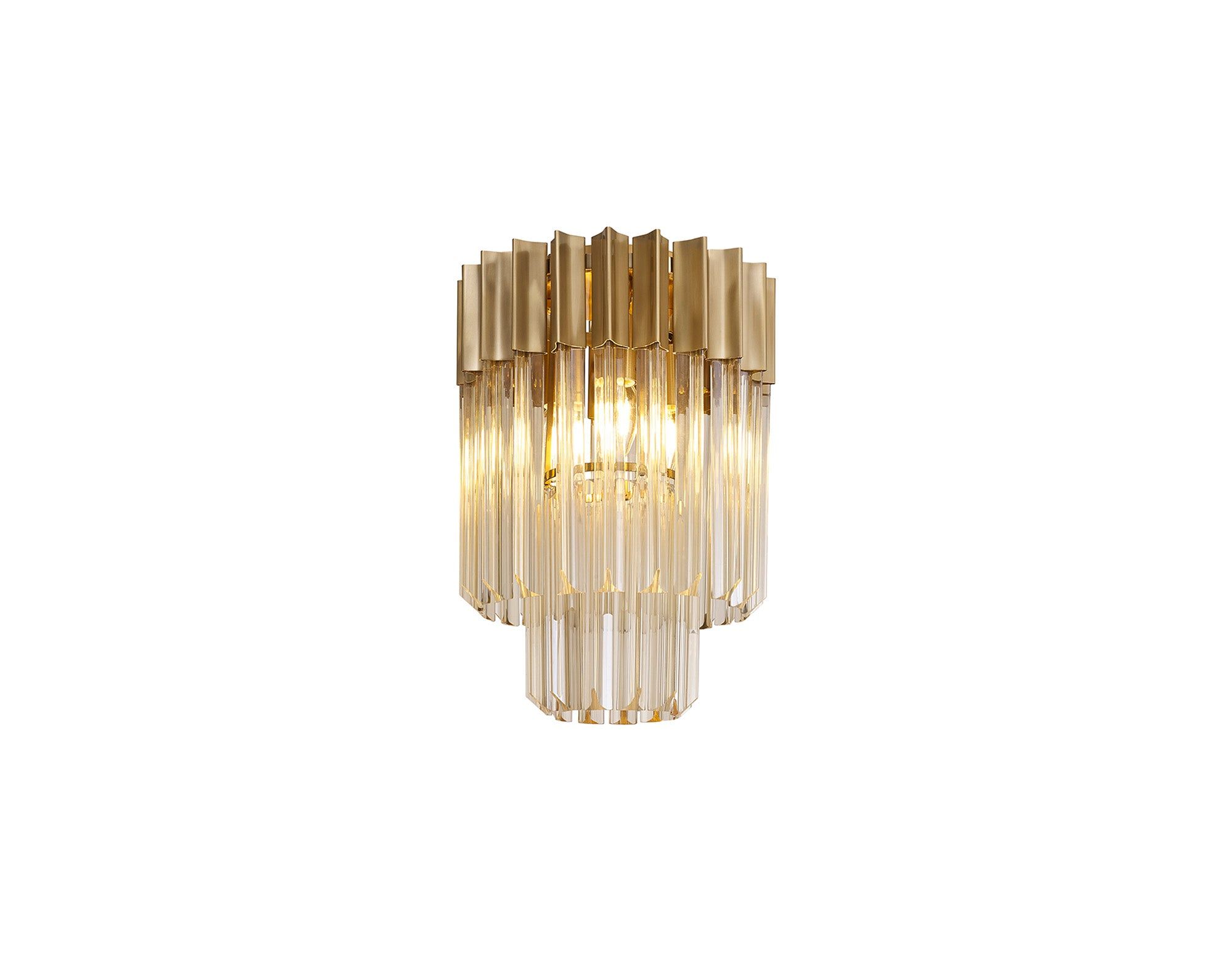 Georgia 3/5lt Round Crystal Flush Ceiling Light, Matt Black/Brass/Polished Nickel