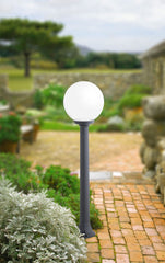 Giaffa G250 Opal/Clear Glass Post Light IP55 - Black/Grey