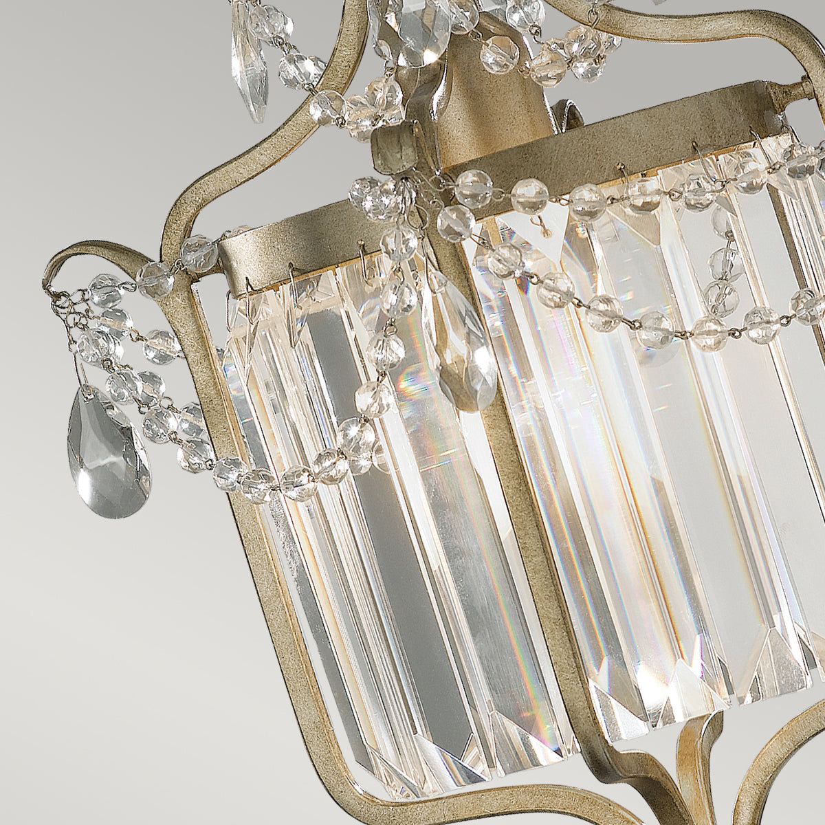 Gianna 1Lt Pendant Ceiling Light - Gilded Silver Finish
