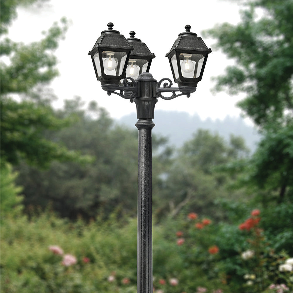 Gigi Bisso Mary 3 Light Post- Black Finish