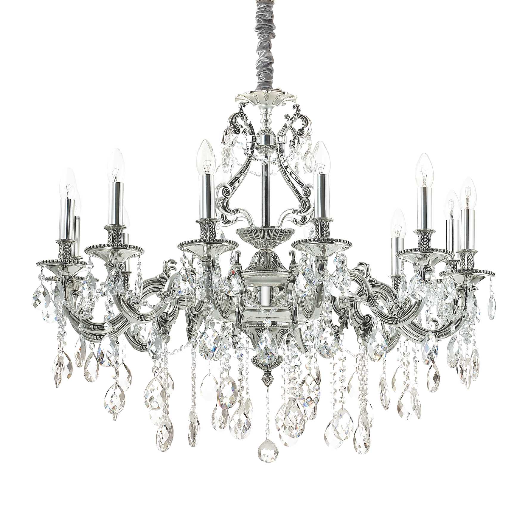 Gioconda Chandelier 6/8/12Lt - Silver/Gold Finish - Cusack Lighting