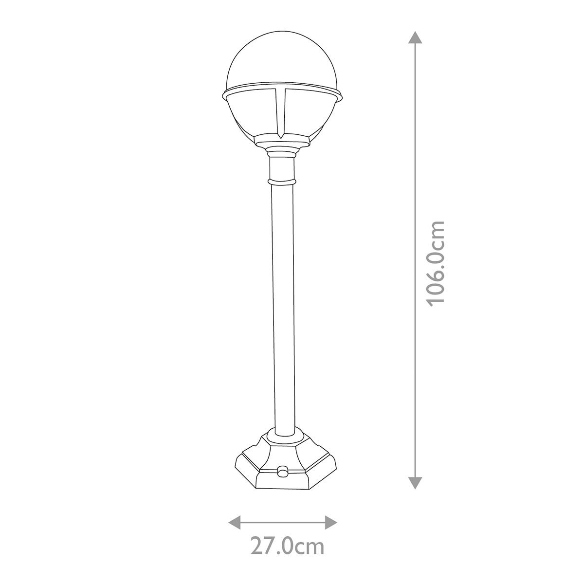 Glenbeigh 1 Light Medium/Large Pillar Lantern - Black IP44 E27