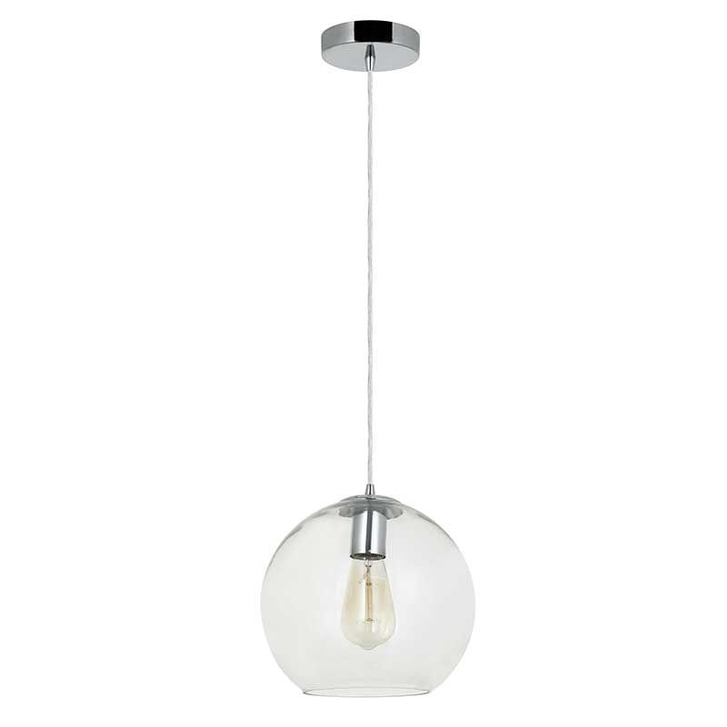 Globe Small/Medium/Large Pendant Light - Amber/Smoke/Clear Finish - Cusack Lighting