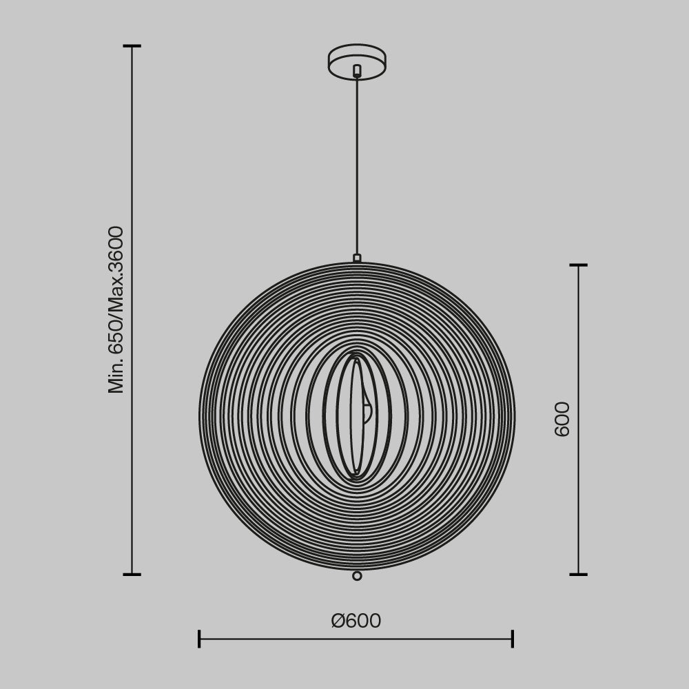 Roots Pendant lamp- Round Finish