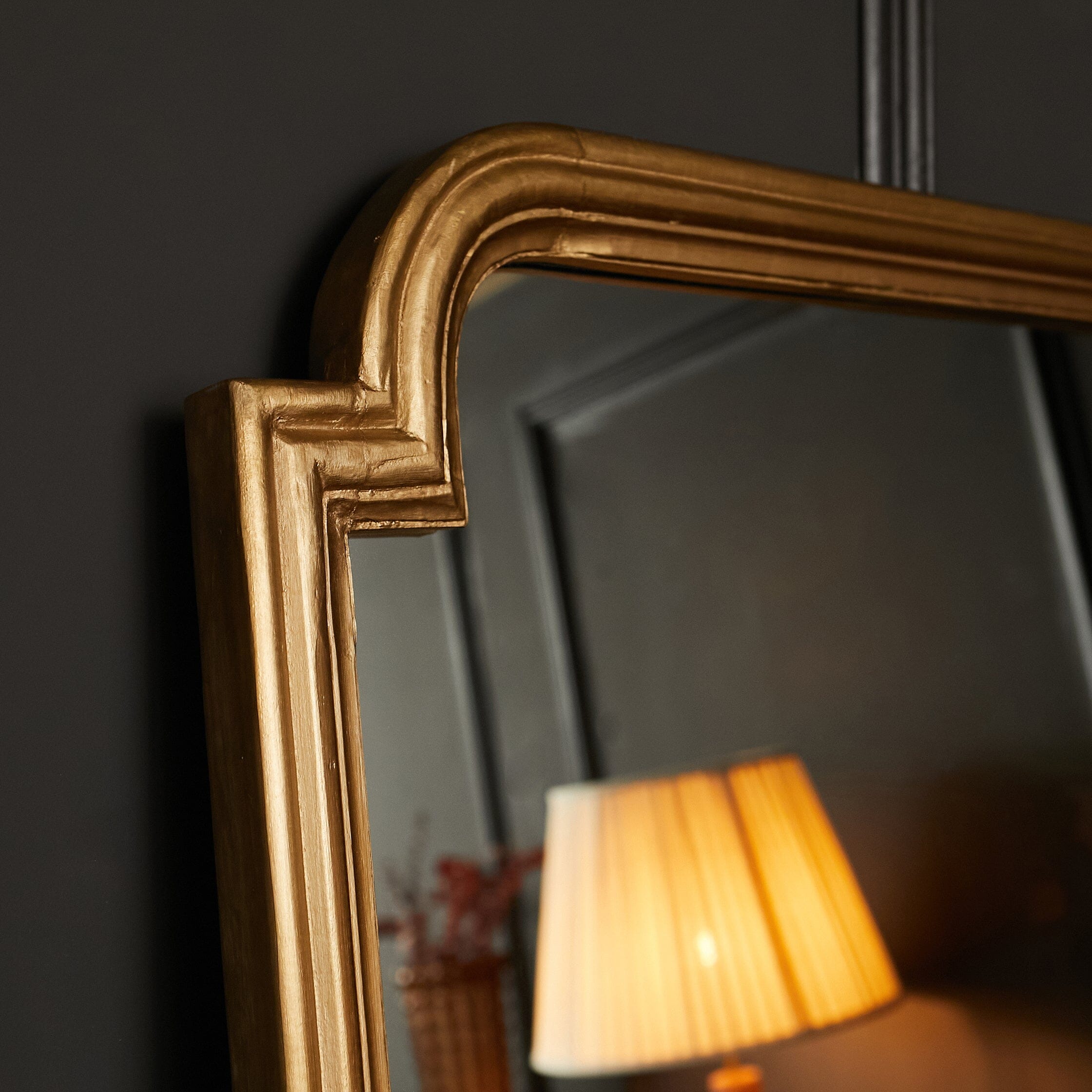 Oscar Mantle Mirror- Gold/ Black Finishes